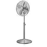 Brandson - Standventilator mit Oszillation 80° im Chrom-Design -...