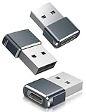 Basesailor USB auf USB C Adapter 3 Pack,Typ C Buchse zu USB A Stecker Ladegerät...