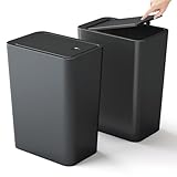 Kongming Mülleimer Bad mit Presse, 2 stück Schmal Abfalleimer Küche,...