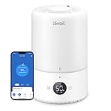 LEVOIT 3L 19dB lesie Top Fill Luftbefeuchter, 360° Drehbare Düse Cool Mist...