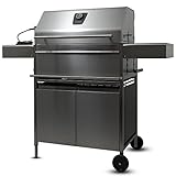 Premio XL III Roaster - großer Grillwagen BBQ Holzkohlegrill aus rostfreiem...