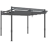 Outsunny Pergola Pavillon ca. 3,5x3m Aluminium Stabil Winterfest Sonnenschutz...