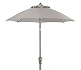 Dehner Sonnenschirm Vido, Ø 150 cm, Höhe 223 cm, Aluminium/Polyester, taupe,...