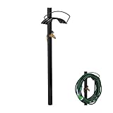 Relaxdays Garten Zapfstelle mit Schlauchhalter, 2X 3/4' Anschlüsse, für 45m...