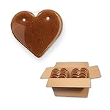 Lebkuchenwelt 10x Lebkuchenherzen Rohlinge 12cm mit Löcher Lebkuchen Herzen...