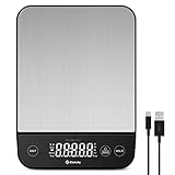 Etekcity Küchenwaage, Küchenwaage Digital 1g genau, 10kg Kitchen Scale mit...