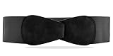 Van Der Rich ® - Obi Gürtel Elastisch Dehnbar Breite 7 cm - Damen (Schwarz,...