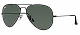 Ray-Ban Original Piloten Sonnenbrille Aviator RB3025 (Rahmen: Black/Gläser: G15...