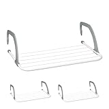 Relaxdays Wäscheständer Heizung, 3er Set, 3 m Trockenlänge, zum Einhängen,...