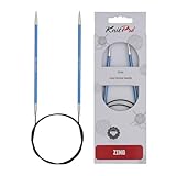 KnitPro K47129 Rundstricknadel, Metall, Blau, 80cm / 4mm