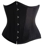 SZIVYSHI Korsett Damen Unterbrust Satin Lace Up Waist Cincher Corset Top Shaper...