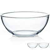NUTRIUPS Glasschüssel Glas Rührschüsseln Set Glas Salatschüsseln 20,3 cm,...