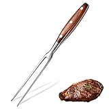 Edelstahl Grillgabel mit Holzgriff, Fleischgabel Groß, Fleischgabel mit...