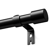 Schwarz Gardinenstange 76-228 cm, 25mm Vorhangstange Ausziehbar Curtain Rod...