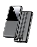 Power Bank 26800mAh, Tragbares Ladegerät mit 3 Anschlüssen & 2 integrierten...