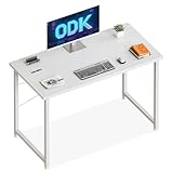 ODK Kleiner Schreibtisch, 100×48cm Computertisch Bürotisch für Arbeitszimmer,...