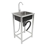 Mobile Spüle Edelstahl Spültisch 45x40x22cm Edelstahl Waschbecken für den...