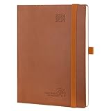 POPRUN Kalender 2025 Wochenplaner (Aug.2024-Dez.2025) Softcover mit PU-Leder,...