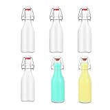 KZQXXT 6 × 250 ml Glasflaschen mit Bügelverschluss – Auslaufsichere...
