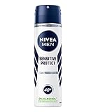 NIVEA MEN Sensitive Protect Deo Spray (150 ml), Anti-Transpirant für...