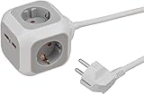 Brennenstuhl Alea-Power USB-Charger Steckdosenblock/Steckdosenwürfel 4-Fach...