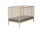 WEBABY - Babybett Holz 60x120cm Buche Natur ONE | 124 x 64,5 x 82 cm |Kinderbett...