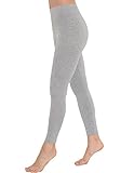 OCERA Damen Lange Leggings aus atmungsaktiver Baumwolle mit hoher Taille,...