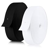 VFANDV Gummizug, 2 Stück Gummiband Breit Nähen 20mm x 12m Schwarz Weiß...