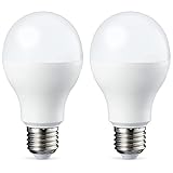 Amazon Basics E27 LED Lampe, 10.5W (ersetzt 75W), weiß, dimmbar, 2 Stück (1er...