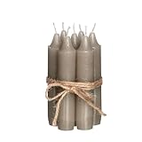 Comforder Kerzen Set (7 Stück), 11cm Stabkerzen Taupe, Tafelkerzen einfarbig,...