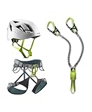 Edelrid Klettersteigset Kit mit Klettergurt Skye und Cable Kit sowie Kletterhelm...
