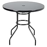 The Fellie Gartentisch Outdoor Esstisch mit Sonnenschirmloch Balkontisch mit...