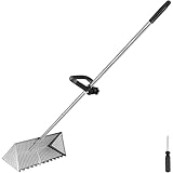 Sandflohharke Groß Edelstahl Strandsand Sieb mit 134cm Langem Griff und 40x20cm...