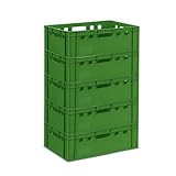 gardivo E2 Kisten Grün 5 Stück 60x40x20 Meischkiste, Metzgerkiste, Lagerkiste...