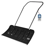 BAUSTER® Schneeschaufel 82 cm mit Rädern und ergonomischem Griff Schneewanne...