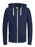 JACK & JONES Herren JJEHOLMEN Sweat Zip Hood, Insignia Blue/REG FIT, L