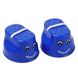 Plastic Walk Stilts Kids Jumping Balance Training Toy Potted Stilts 2PCS Blue...