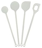 Kigima Kochlöffel Set 4 Stück in Weiß– Hochwertige Küchenutensilien aus...
