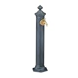 Relaxdays Standbrunnen Antik, mit Wasserhahn, HBT: 84x21,5x25 cm,...