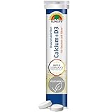 SUNLIFE Calcium+D3 Brausetabletten: Für Knochen und Zähne, 20 Tabletten mit...