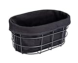 WENKO Brotkorb Mod. Bela, Black Outdoor Kitchen Korb für Brot, Brötchen und...