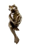 Kunst & Ambiente - Wiener Bronze - Lustige Tierfigur - Sitzender Frosch Figur -...