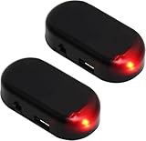 2 Stück Alarmanlage Auto, Anti Diebstahl Blinklampe,Solar Power DummyAlarm,...