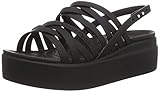 Crocs Damen Brooklyn Strappy Low Wedge Sandalen, Black, 38/39 EU (W8)