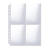 Catime 50 Pcs 200 Taschen Klarsichthüllen A4, Prospekthüllen, Verdickt 0,2mm,...