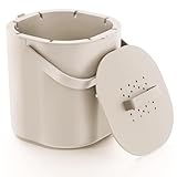 PTMS® Biomülleimer Küche 6L - Biomüll mit Aktivkohlefilter & Deckel zum...