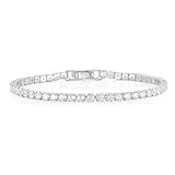 Titaniumcentral Tennisarmband für Damen Zirkonia Silber Tennis Armbänder...