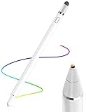 AICase 2-in-1-Eingabestift, kapazitiver Eingabestift, 1,45 mm, hohe Präzision, kapazitiver Stylus, Universal, kompatibel mit Smartphones, Tablets, Apple iPhone/iPad, Weiß