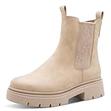 Marco Tozzi Damen 2-25433-45 Chelsea-Stiefel, Beige, 40 EU