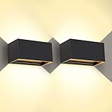 Kingwen 2 Stücke LED Wandleuchten Innen/Aussen Wandlampe 20W Auf und ab...